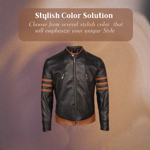 Evan | Men’s Wolverine Motorcycle Leather Jacket