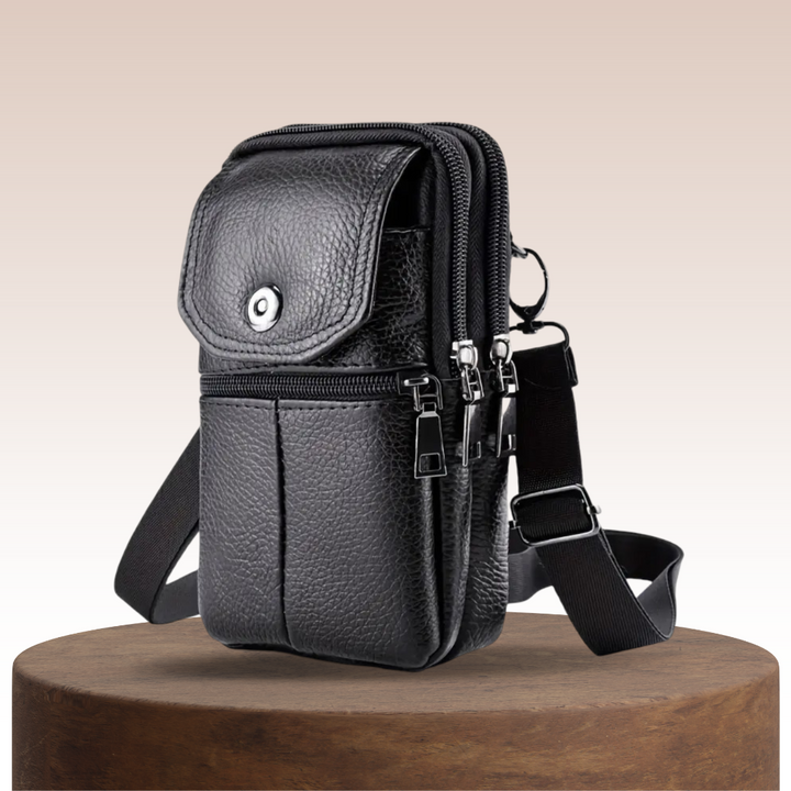 Robert - Compact Leather Crossbody Bag for Travel and Daily Use