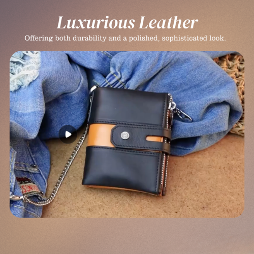 Roque | Leather Chain Strap with Multiple Compartments | Wallet