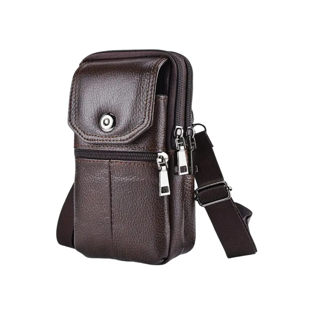 Robert - Compact Leather Crossbody Bag for Travel and Daily Use