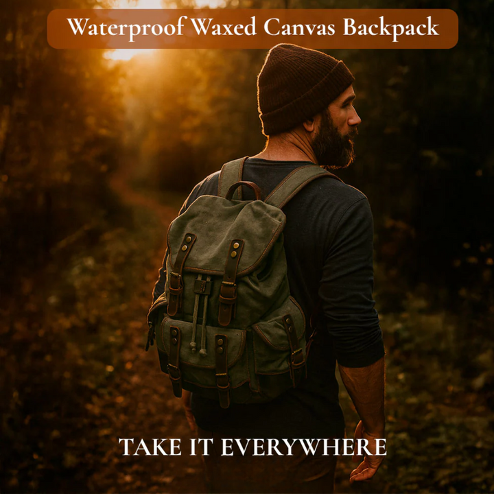 John - Heavy-Duty Canvas Hiking Backpack
