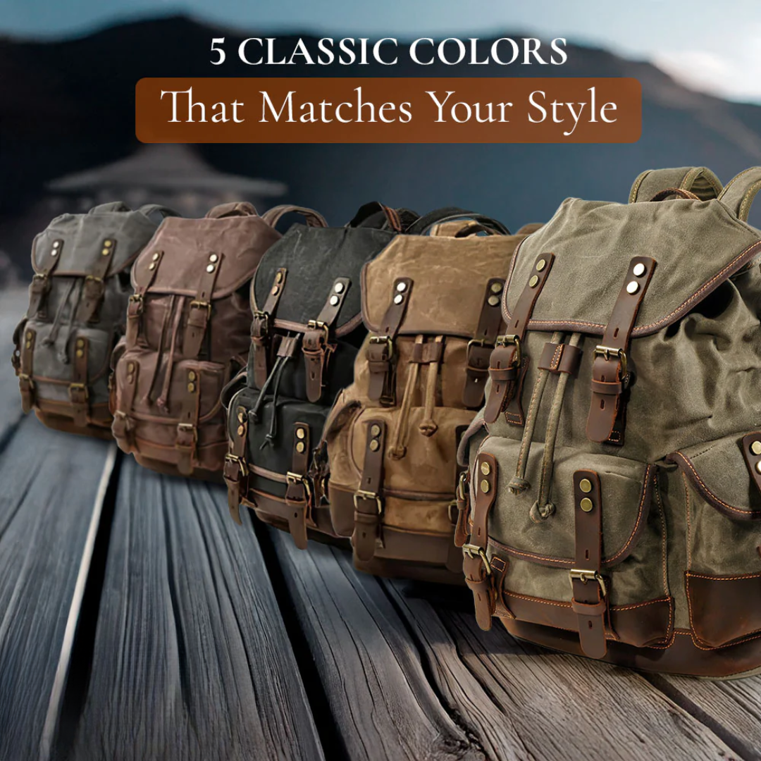 John - Heavy-Duty Canvas Hiking Backpack