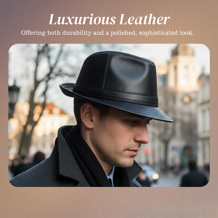 Timothy | Classic Leather Fedora Hat