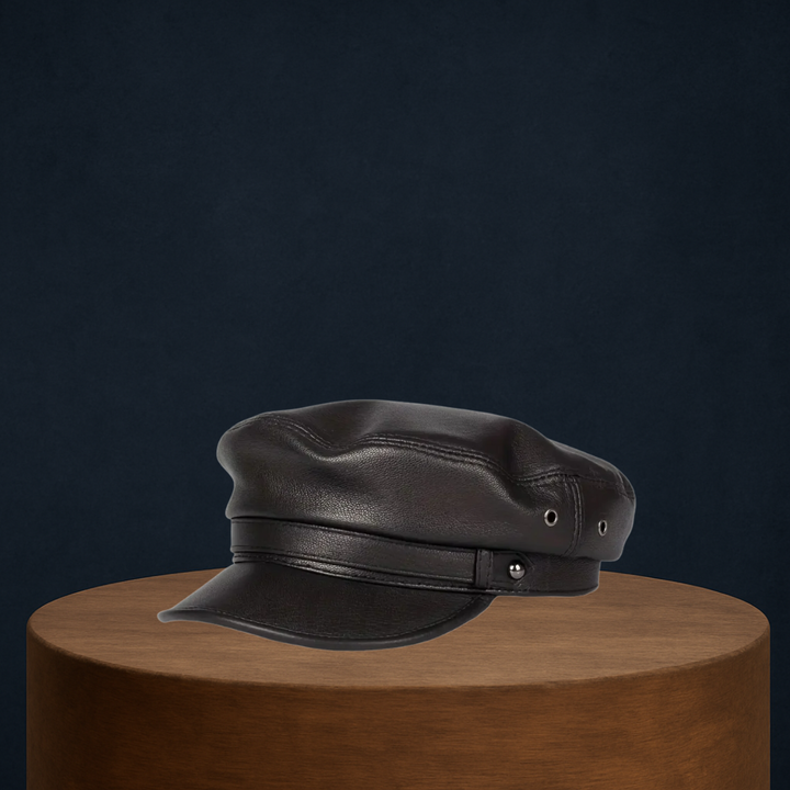 Arthur | Leather Fiddler Cap