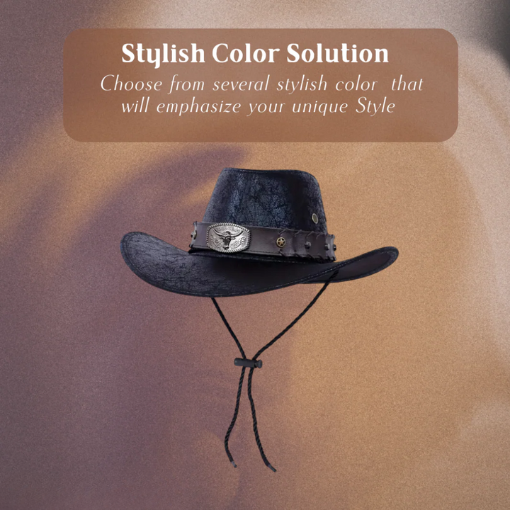 Patrick | Western Cowboy Hat with Bull Buckle