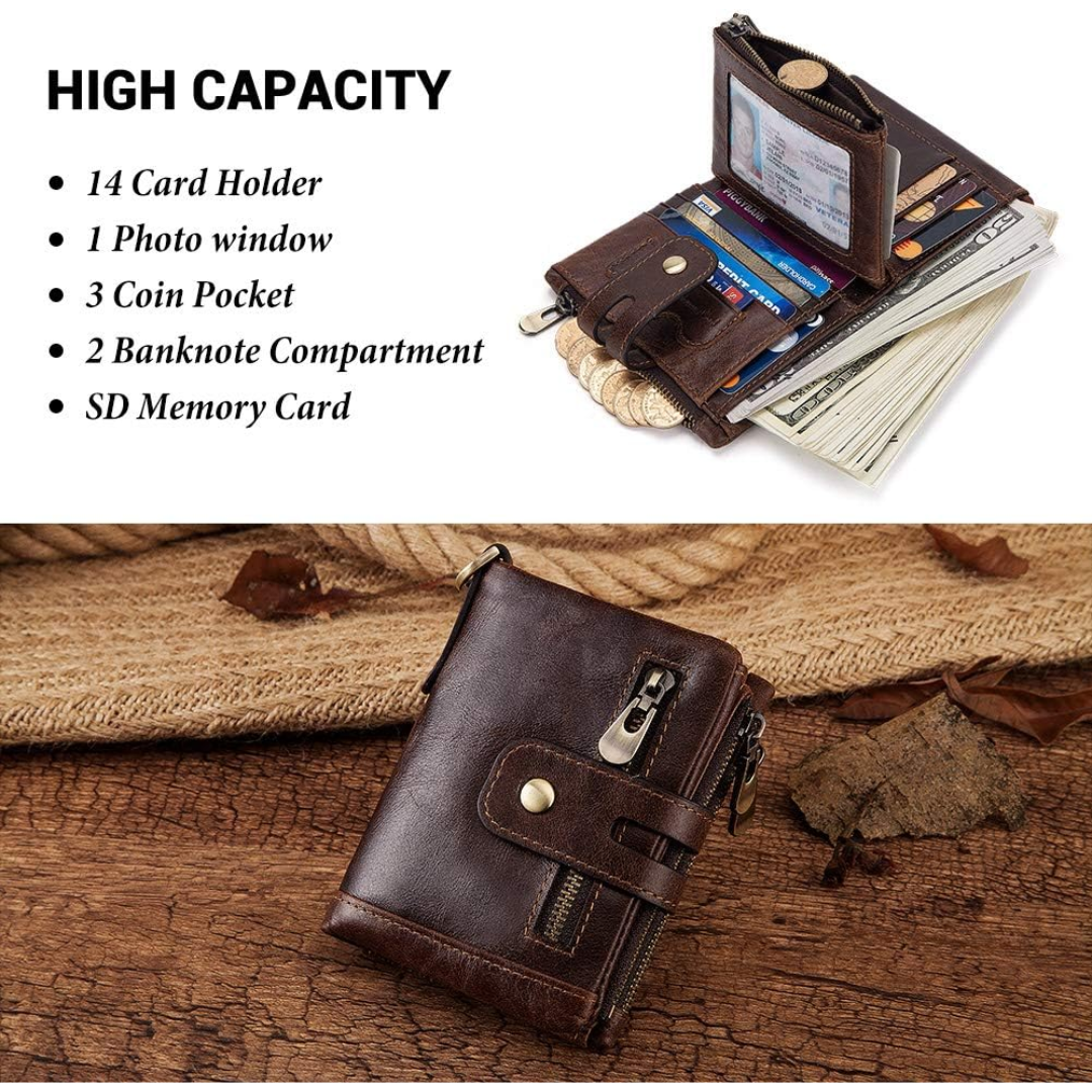 Carter | Vintage Leather RFID Wallet