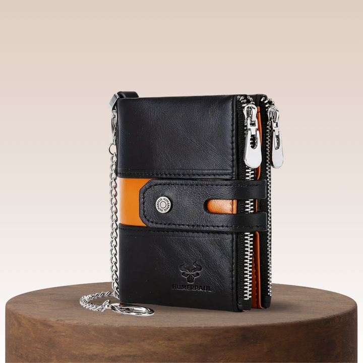 Roque | Leather Chain Strap with Multiple Compartments | Wallet