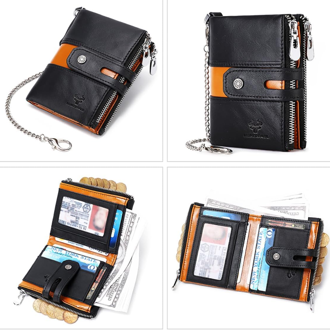 Roque | Leather Chain Strap with Multiple Compartments | Wallet