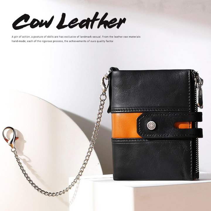 Roque | Leather Chain Strap with Multiple Compartments | Wallet