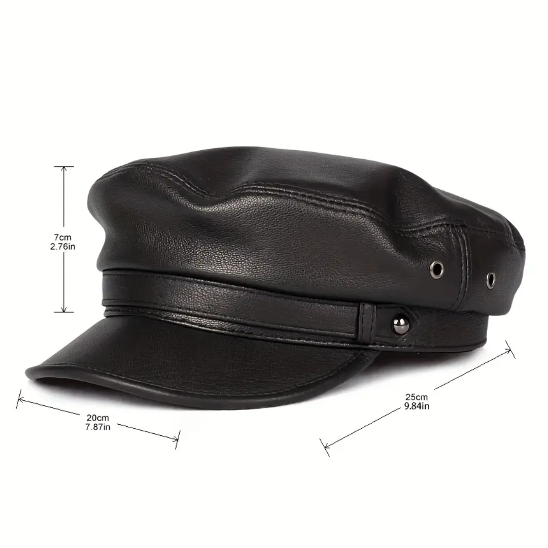 Arthur | Leather Fiddler Cap