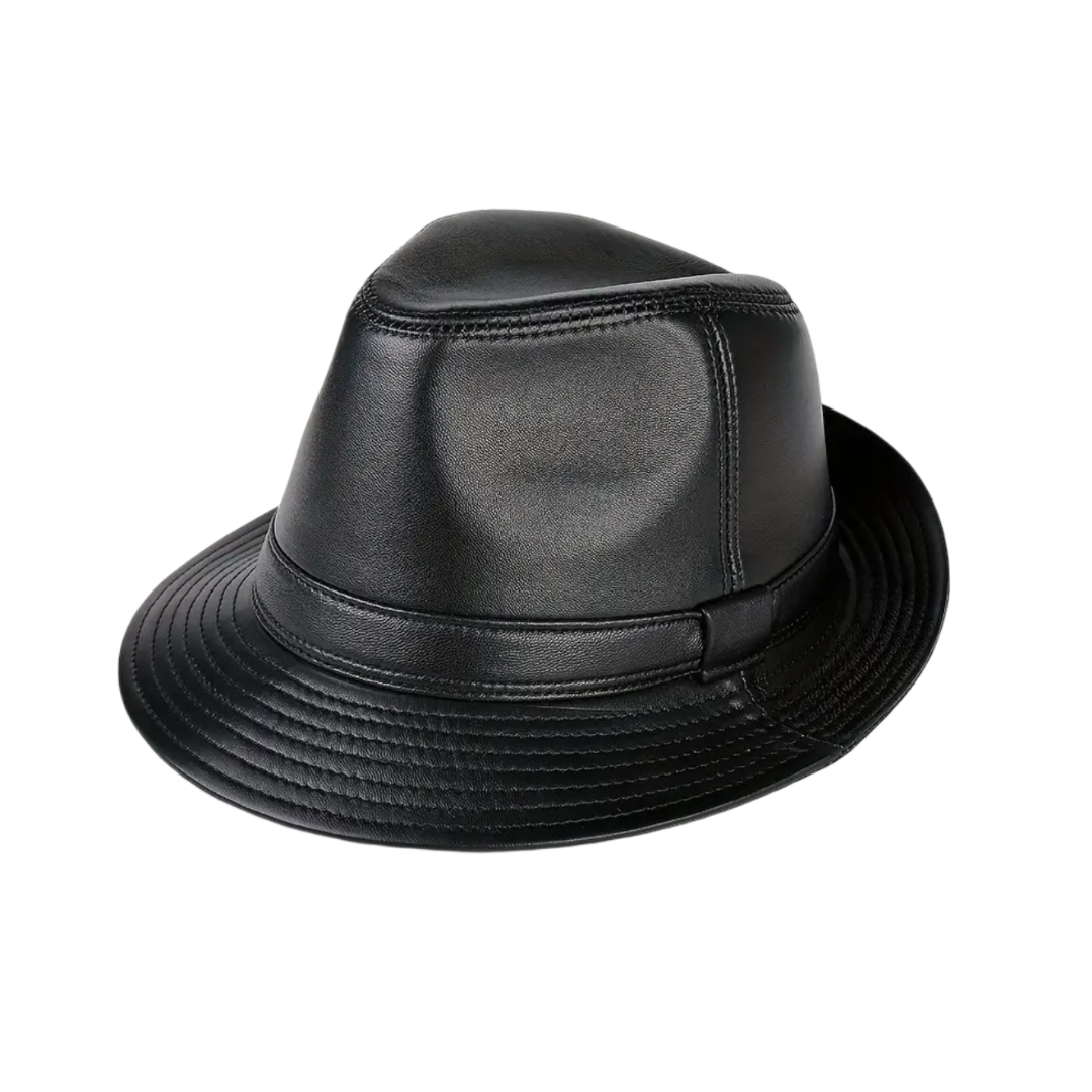 Timothy | Classic Leather Fedora Hat