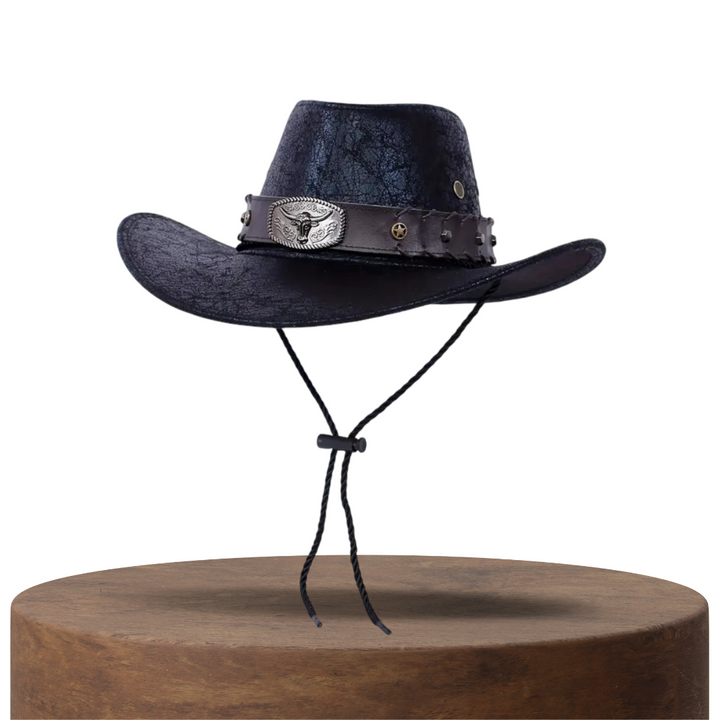 Patrick | Western Cowboy Hat with Bull Buckle