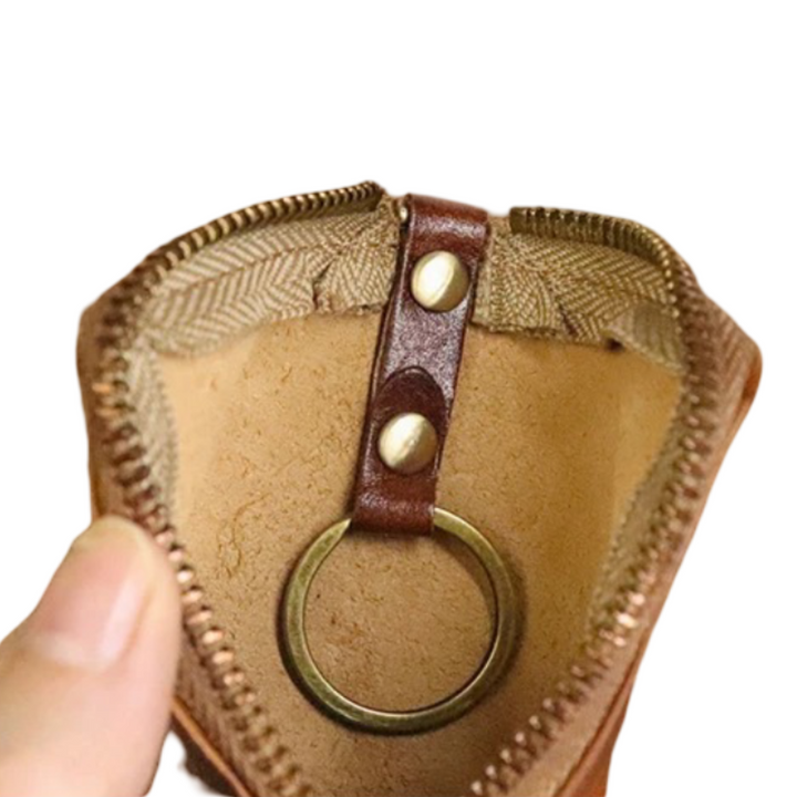 Steve | Leather Zippered Key Holder Wallet