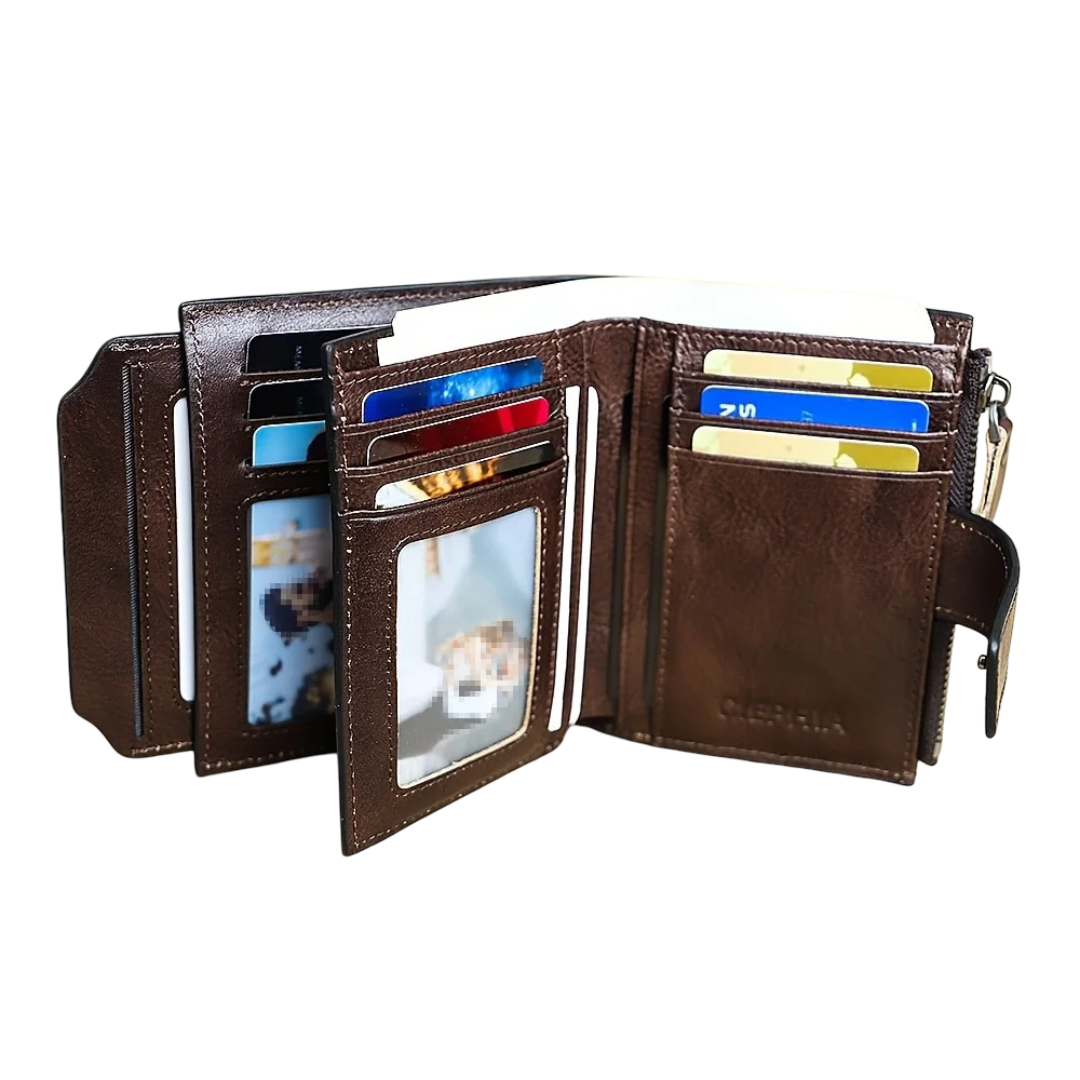 Callum | Vintage Leather RFID Duo-fold Wallet
