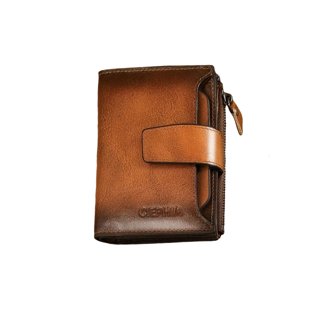 Callum | Vintage Leather RFID Duo-fold Wallet
