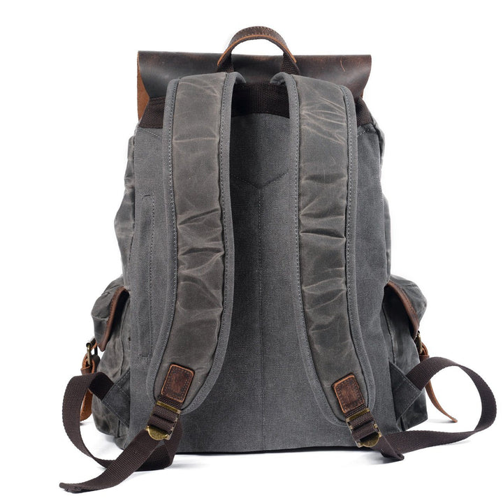 James - Vintage Canvas Leather Backpack