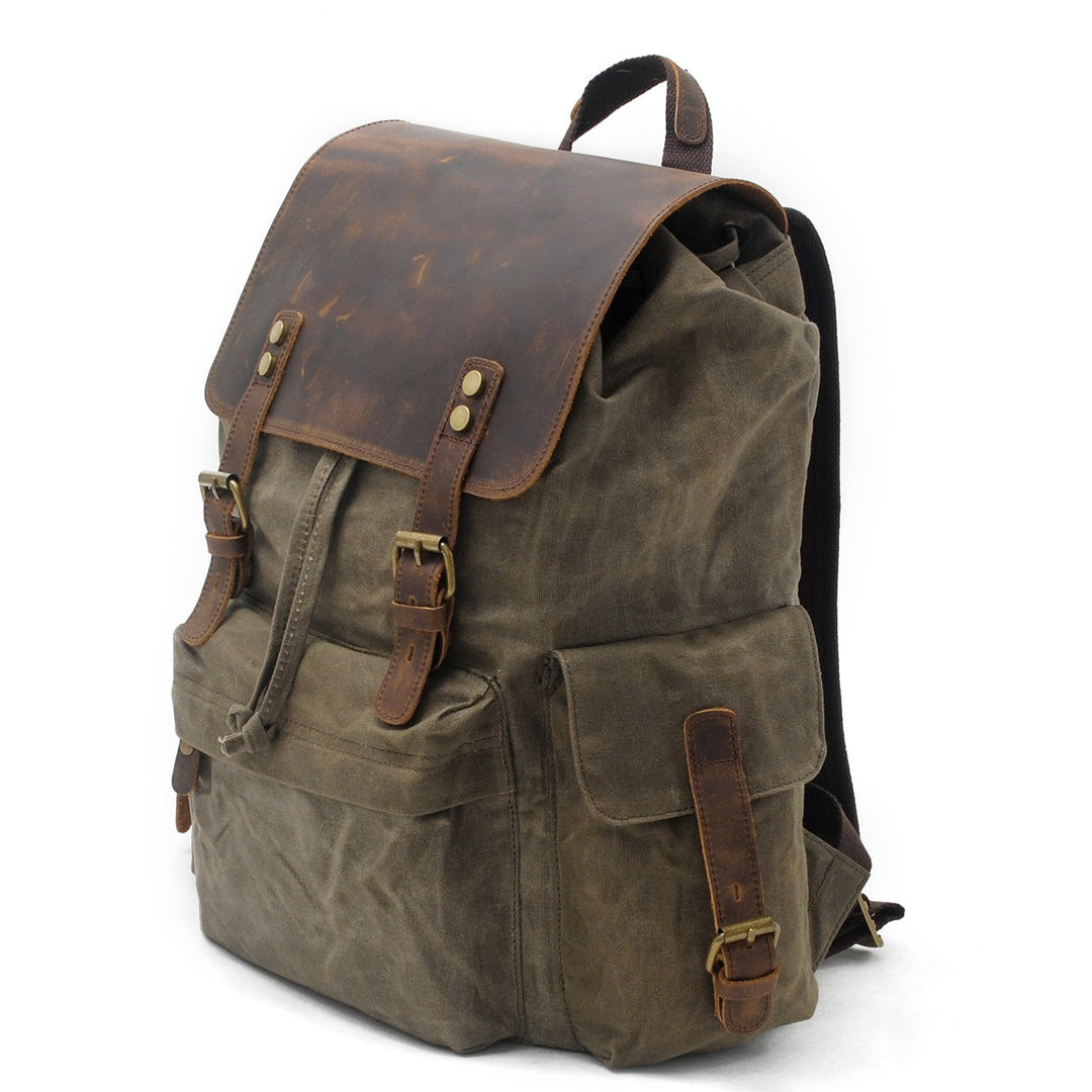 Jacob - Vintage Waxed Canvas Backpack