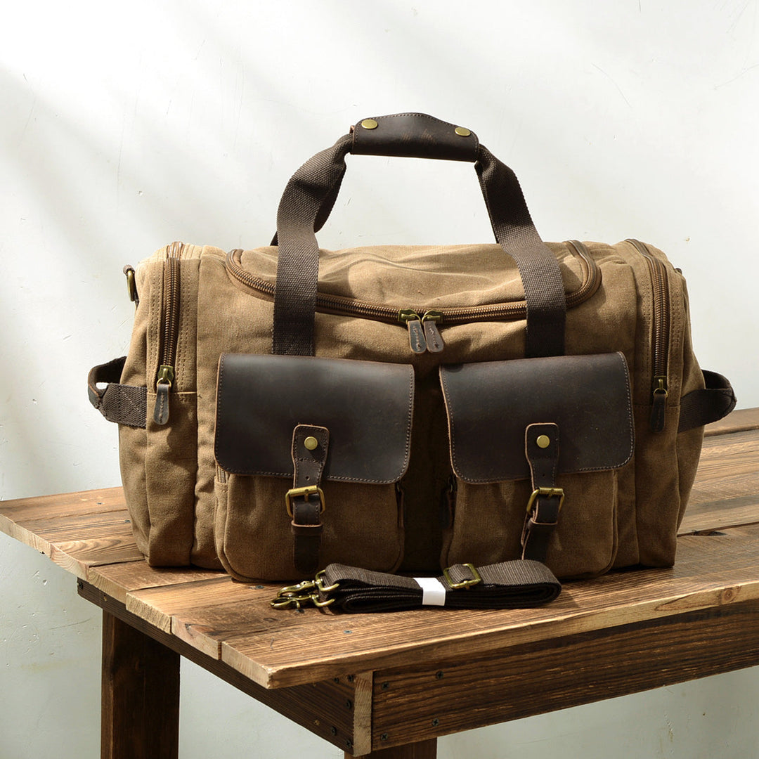 David - Mens Canvas Leather Duffle Bags