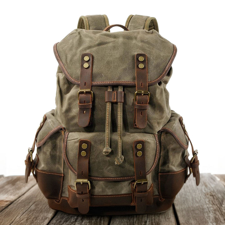 John - Heavy-Duty Canvas Hiking Backpack