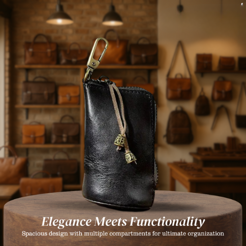 Steve | Leather Zippered Key Holder Wallet