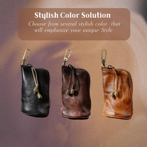 Steve | Leather Zippered Key Holder Wallet