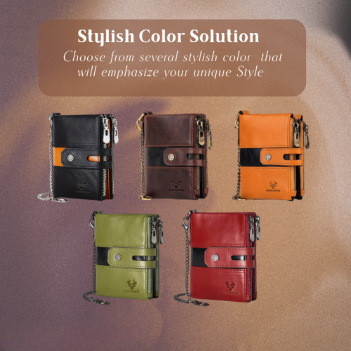 Roque | Leather Chain Strap with Multiple Compartments | Wallet