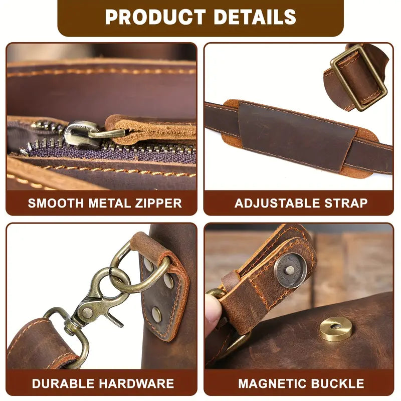 Mark - Retro Style Briefcase Messenger Bag