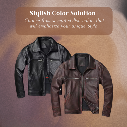 Thomas | Rugged Trucker Style Leather Jacket