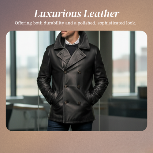 Ford | Men's Cowhide Double-Breasted Leather Jacket