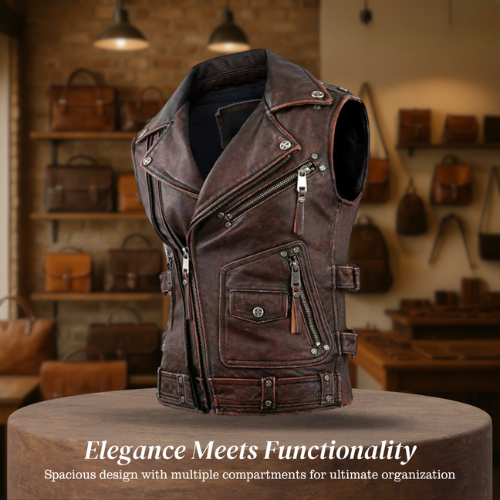 Viggo | Vintage Distressed Leather Vest