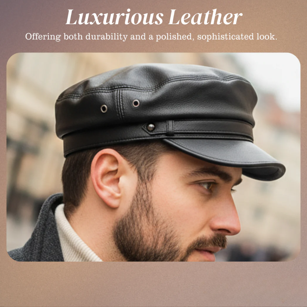 Arthur | Leather Fiddler Cap