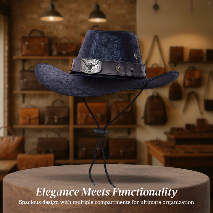 Patrick | Western Cowboy Hat with Bull Buckle