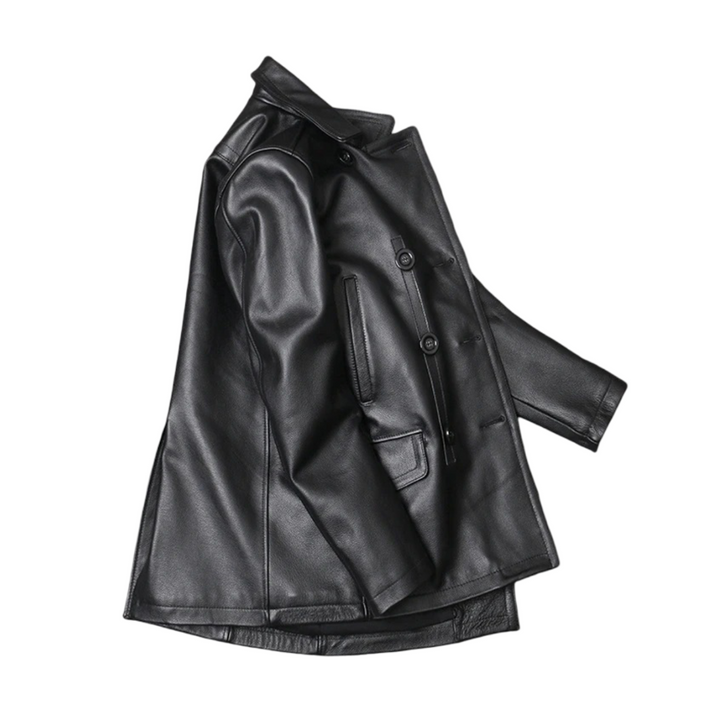 Ford | Men's Cowhide Double-Breasted Leather Jacket