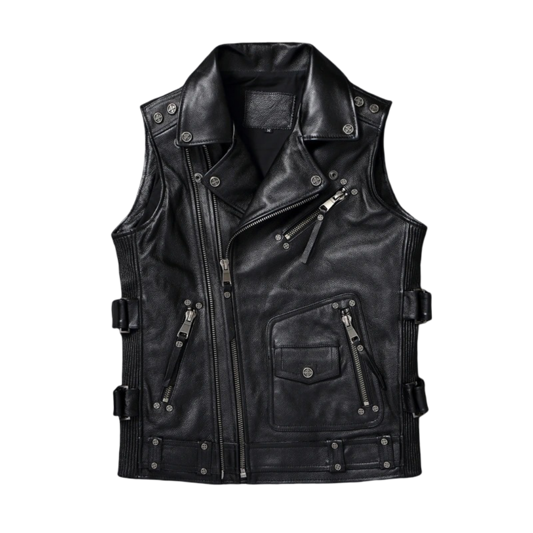 Viggo | Vintage Distressed Leather Vest