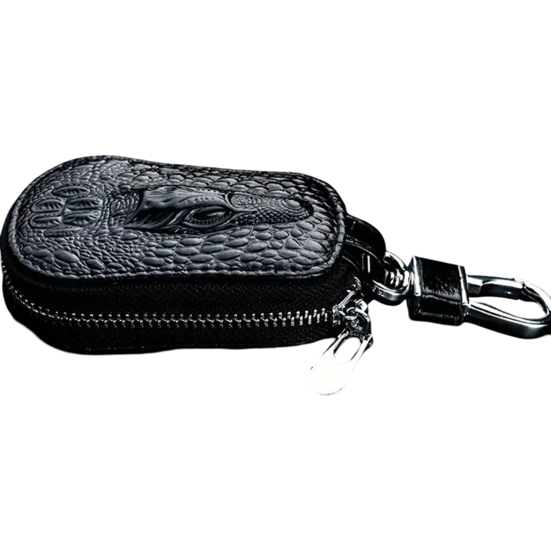 Bruno | Crocodile Embossed Leather Key Case