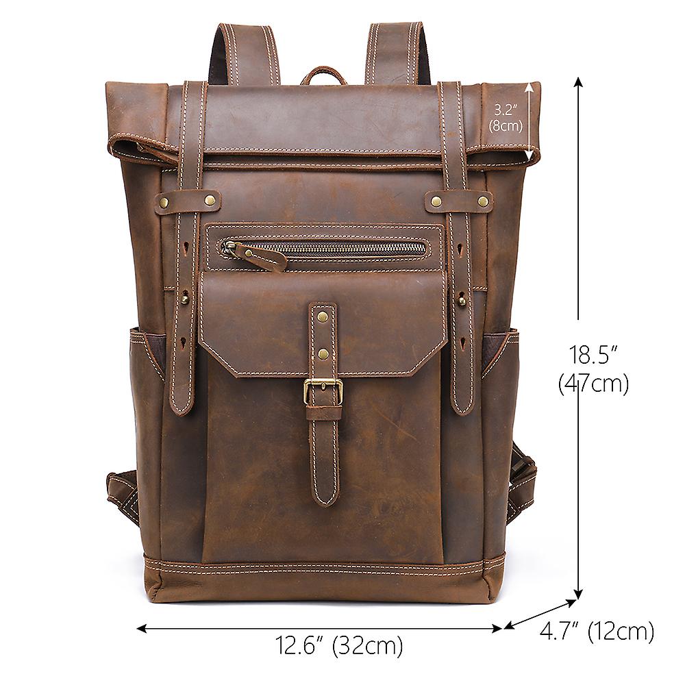Larry - Men’s Retro Leather Rucksack