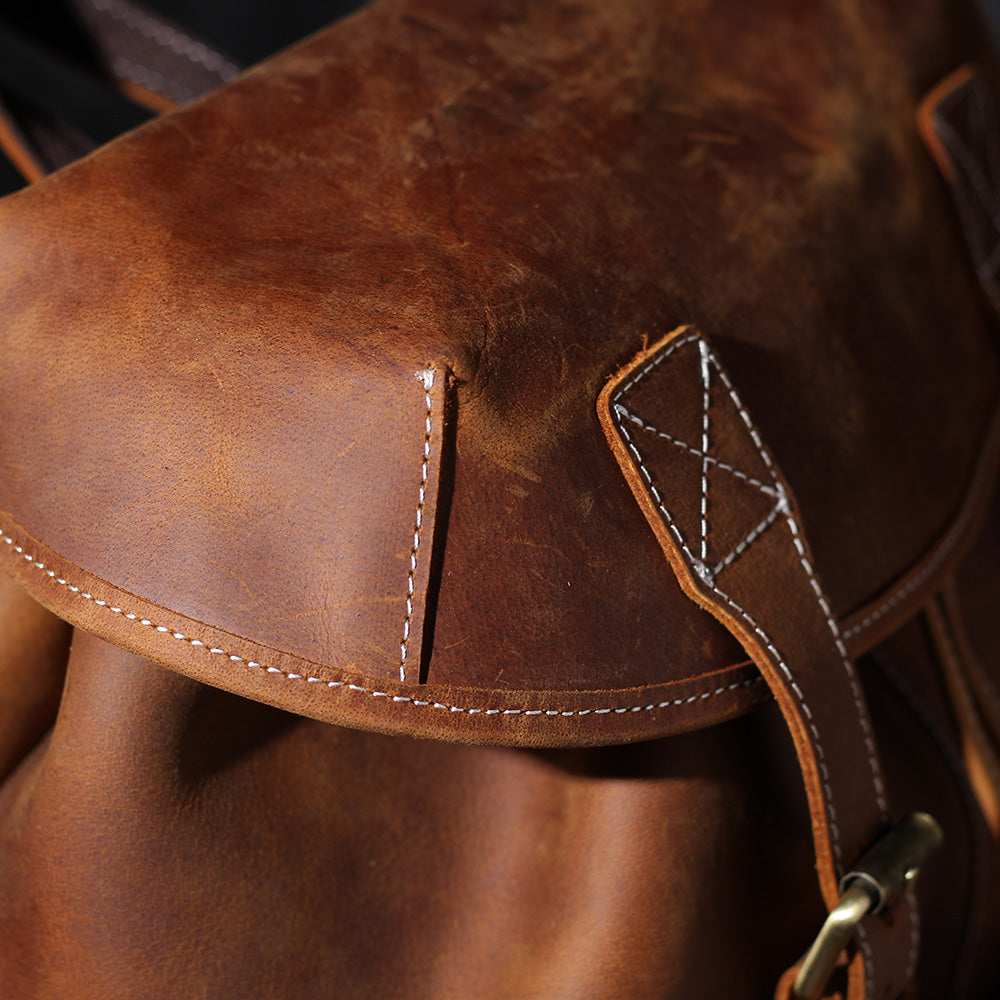 Jeffrey - Durable Classic Leather Knapsack