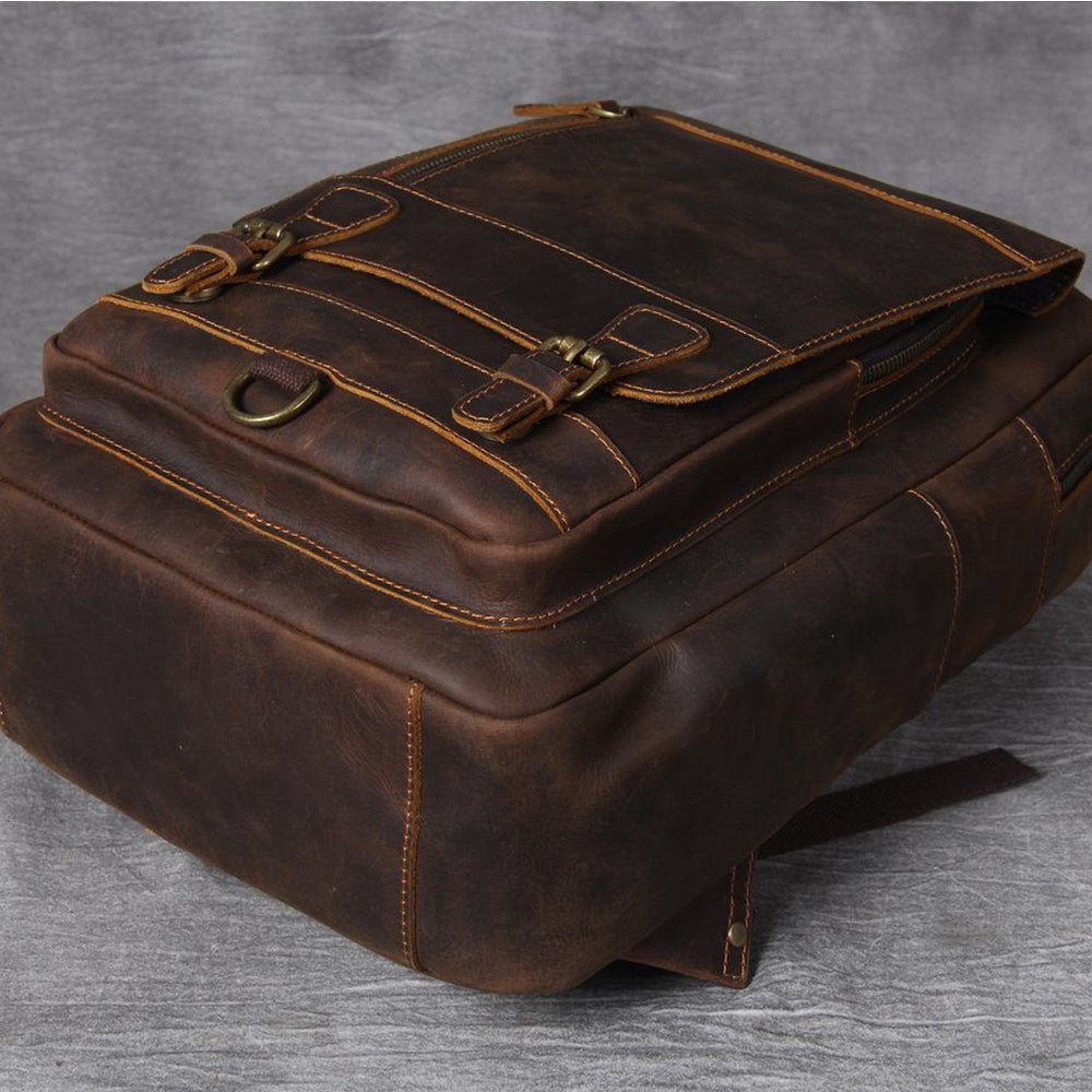 Jason - Premium Tan Leather Backpack